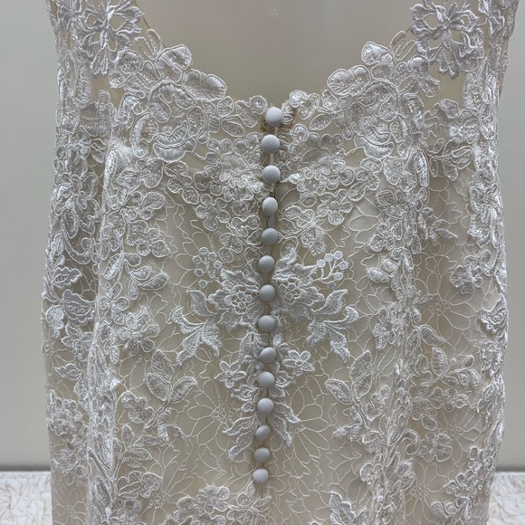 NWT White One Designer Mermaid Wedding Dress - Picture 6 of 8